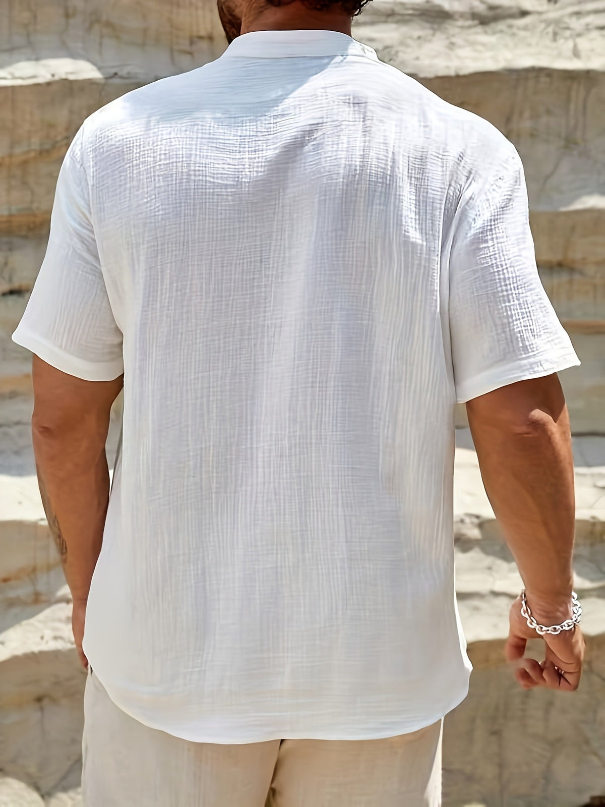 BRIAN™ | Men's Linen V-Neck Shirt