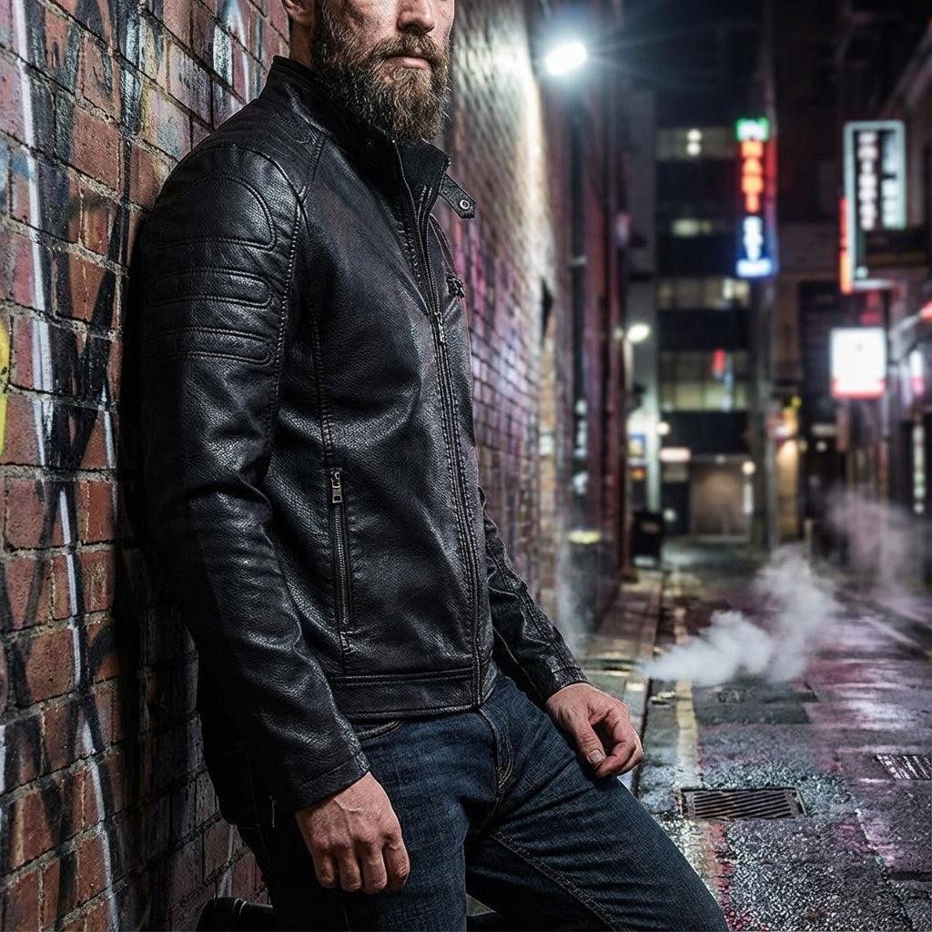 BRIAN™ | Men's Moto-Style Zip Jacket