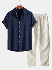 BRAIN™ | Men's Relaxed Linen Co-Ord Set