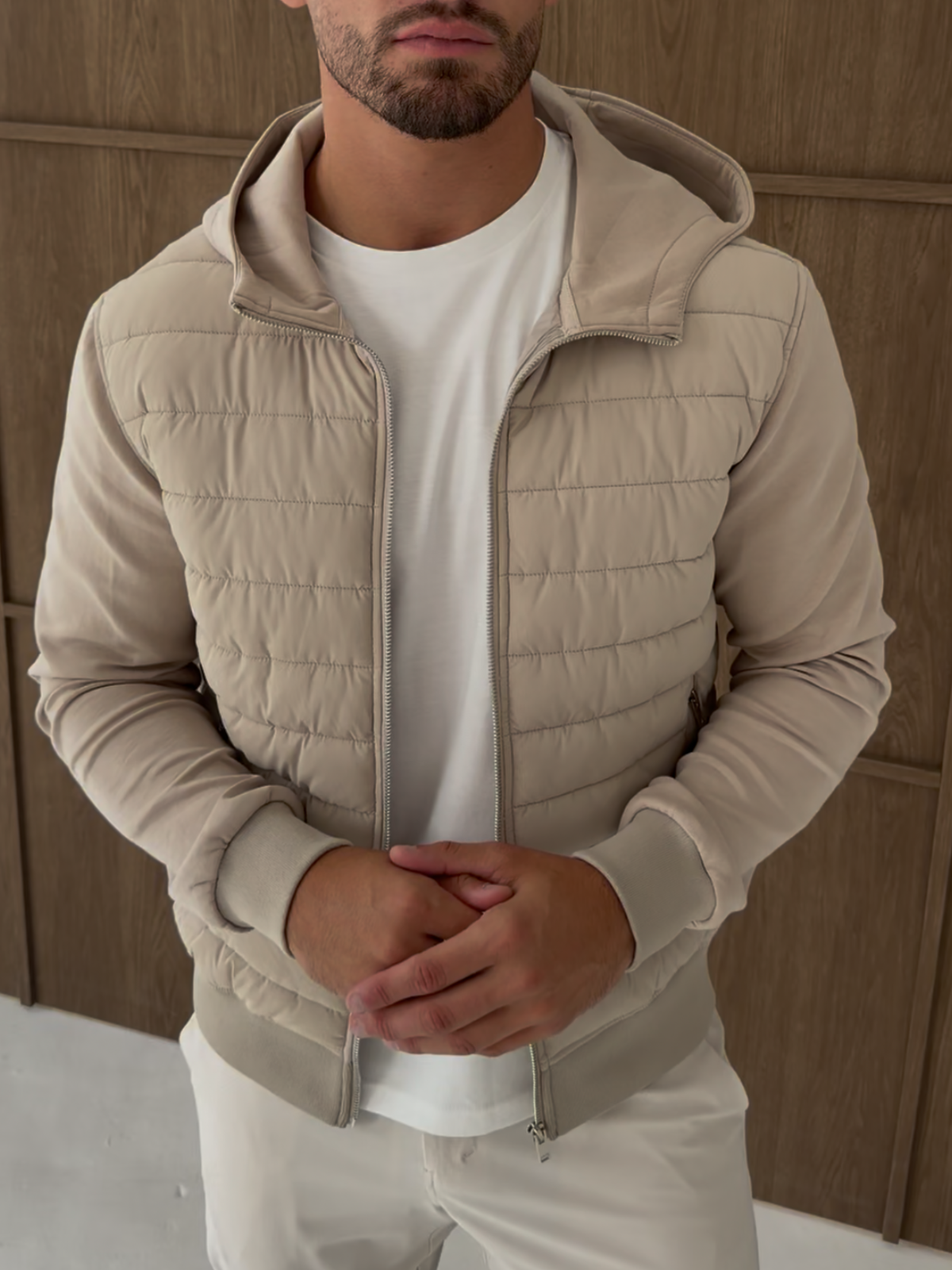 BRIAN™ | Hybrid Quilted Hooded Jacket
