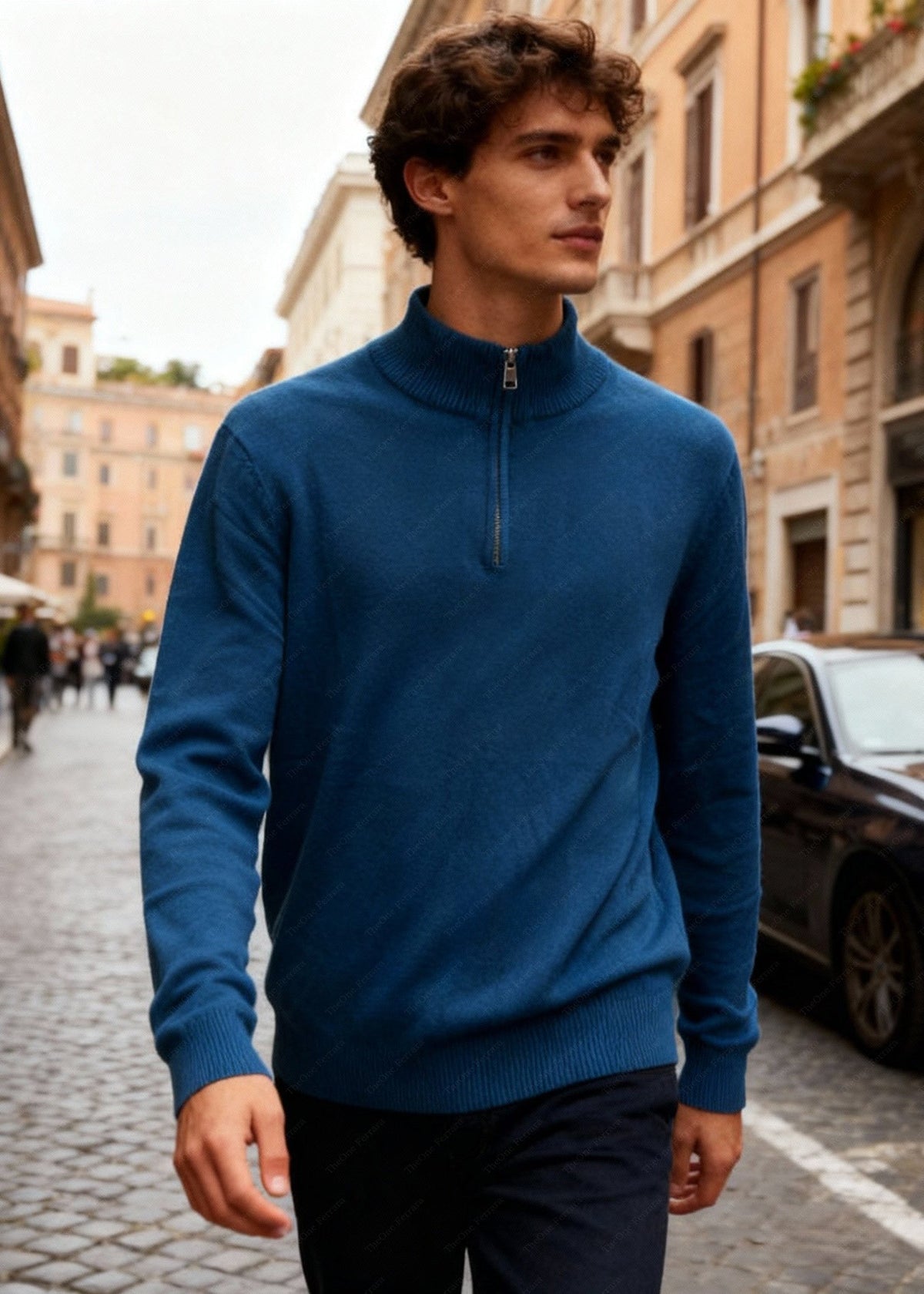 BRIAN™ | Half-Zip Sweater – Viscose Modal Pullover with High Collar CT-007