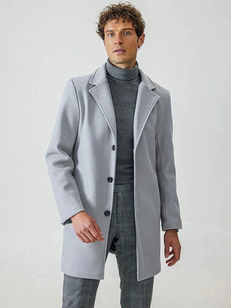 BRIAN™ | Men’s Classic Single-Breasted Solid-Color Buckle Jacket