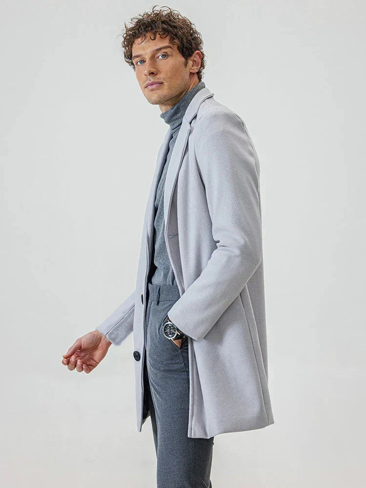 BRIAN™ | Men’s Classic Single-Breasted Solid-Color Buckle Jacket