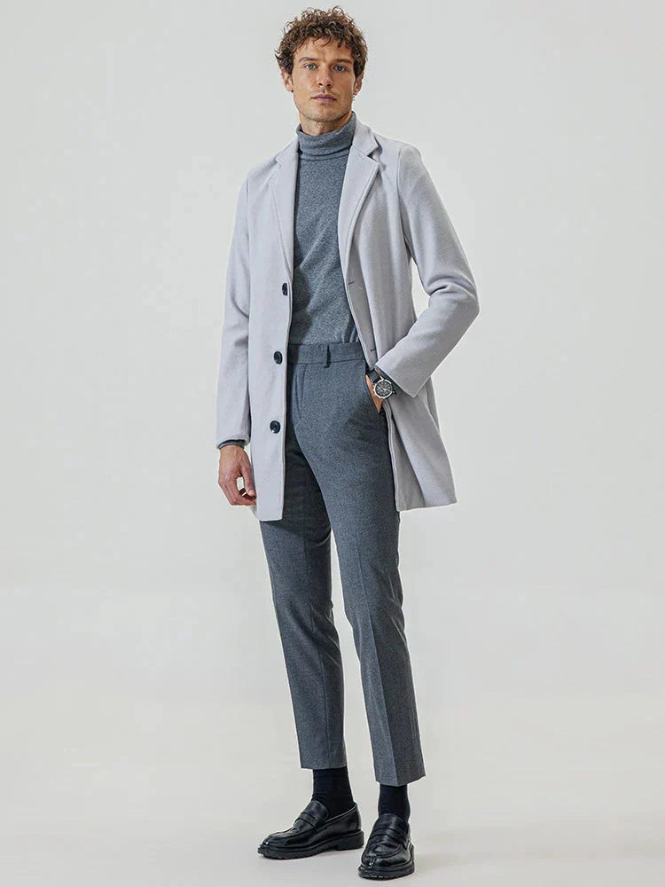 BRIAN™ | Men’s Classic Single-Breasted Solid-Color Buckle Jacket