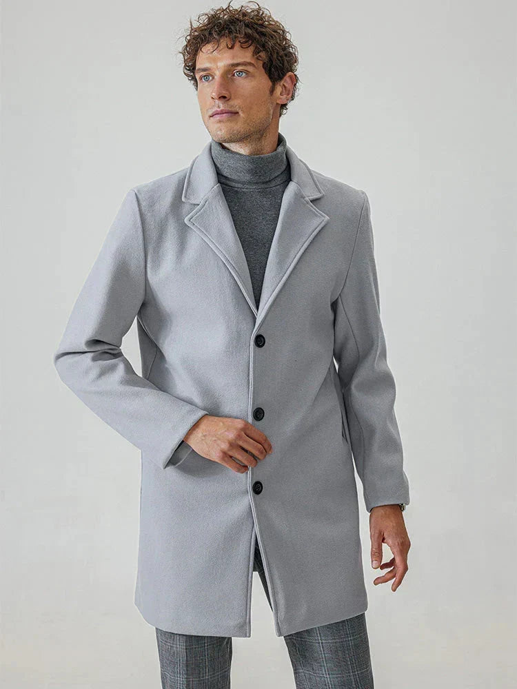 BRIAN™ | Men’s Classic Single-Breasted Solid-Color Buckle Jacket
