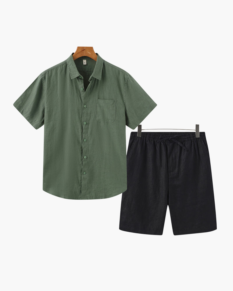 BRAIN™ | Linen set with shorts