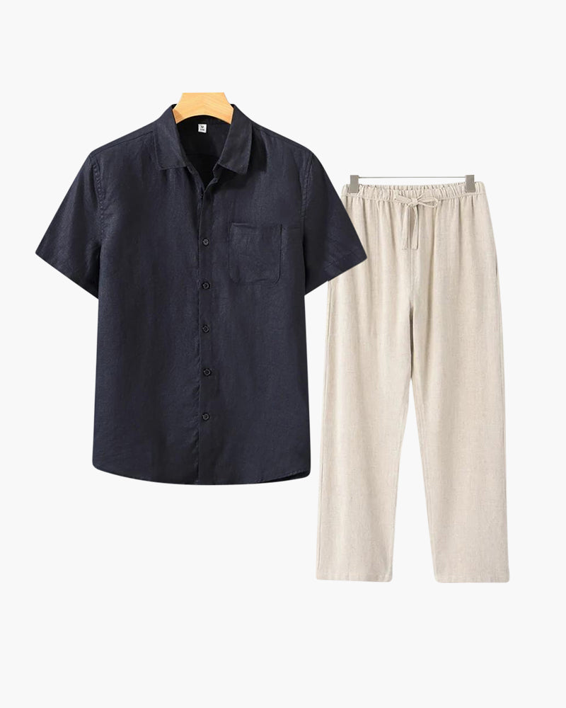 BRAIN™ | Short-sleeve linen set