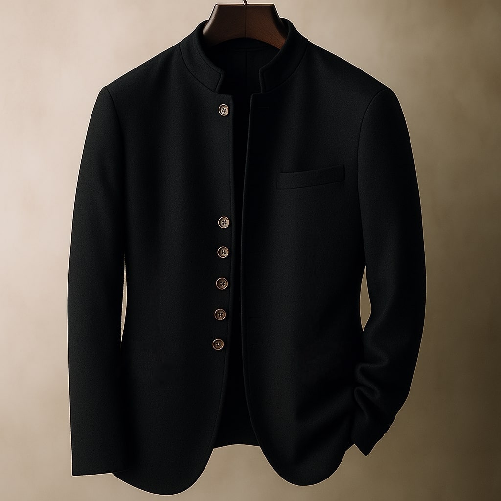 BRIAN | WOOL JACKET WITH STRAIGHT COLLAR
