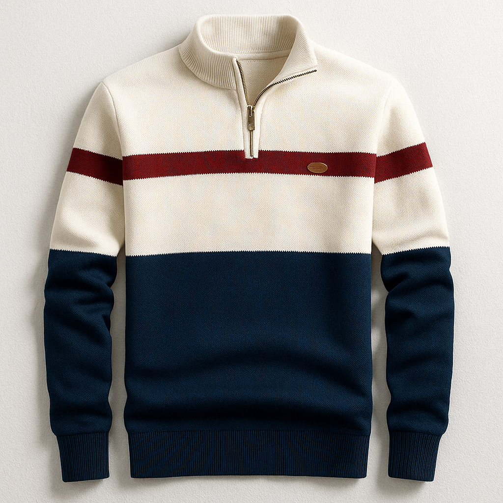 BRAIN™ | MEN'S PULLOVER WITH ZIP COLLAR