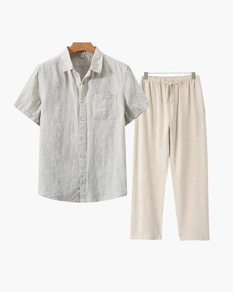 BRAIN™ | Short-sleeve linen set