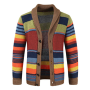 BRIAN™ | Men's Retro Striped Shawl Collar Cardigan
