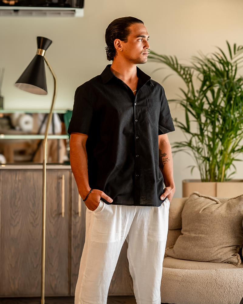 BRAIN™ | LINEN SHIRT (SHORT SLEEVE)