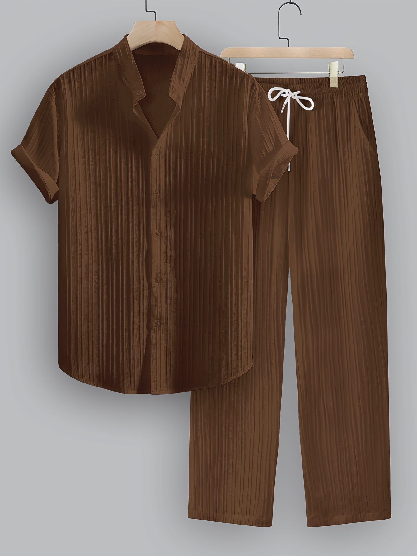 BRAIN™ | Men's Ribbed Fabric Co-Ord Set