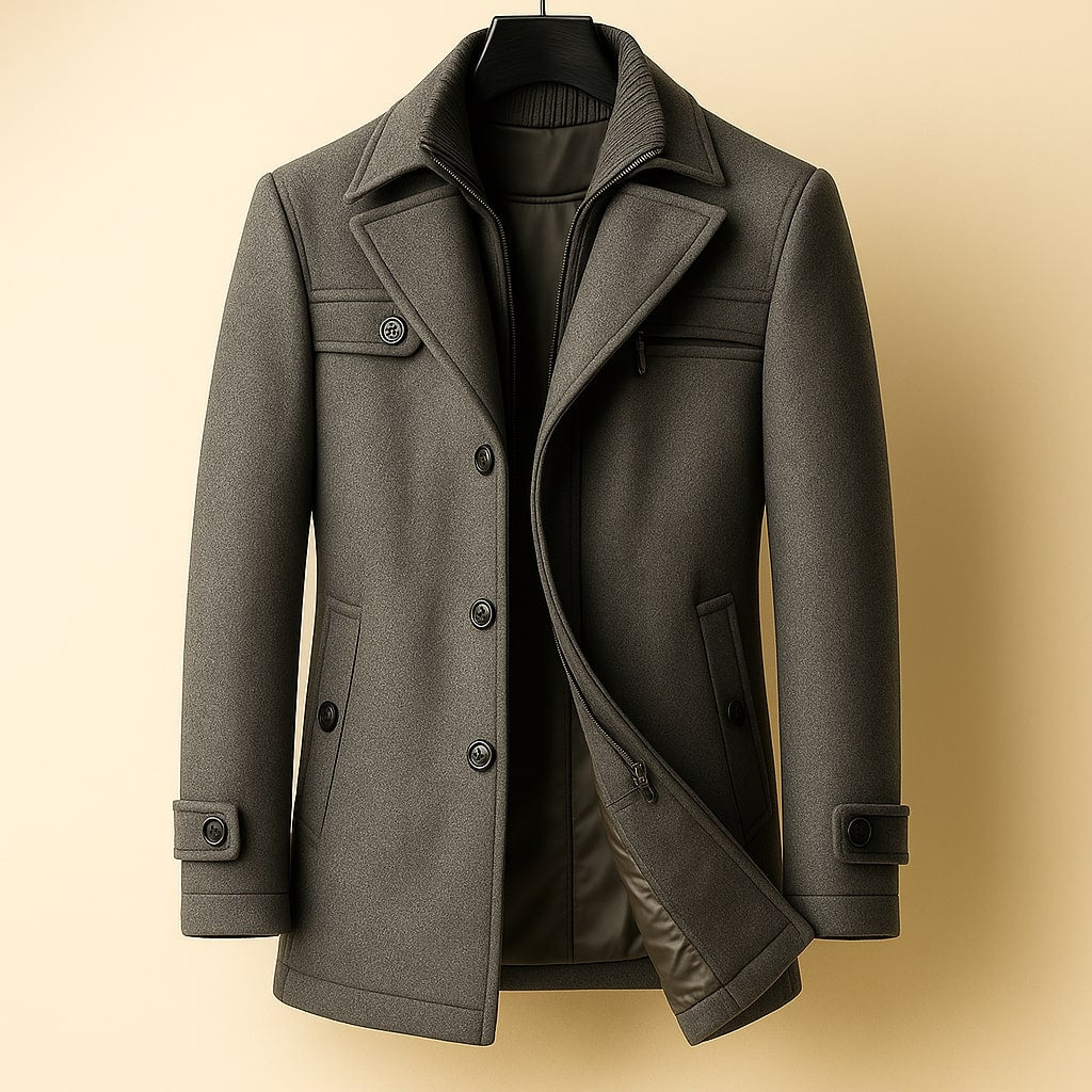 BRIAN™ | LONG WOOL COAT FOR MEN