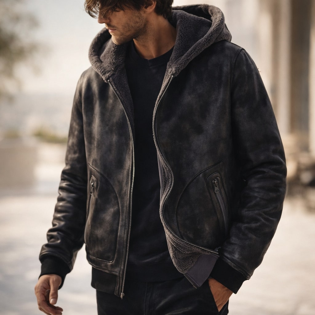 BRIAN™ | Men's Leather Zip Jacket
