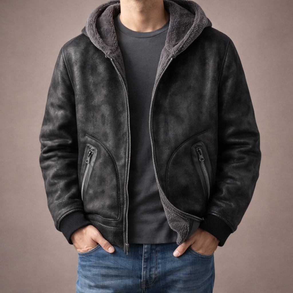BRIAN™ | Men's Leather Zip Jacket