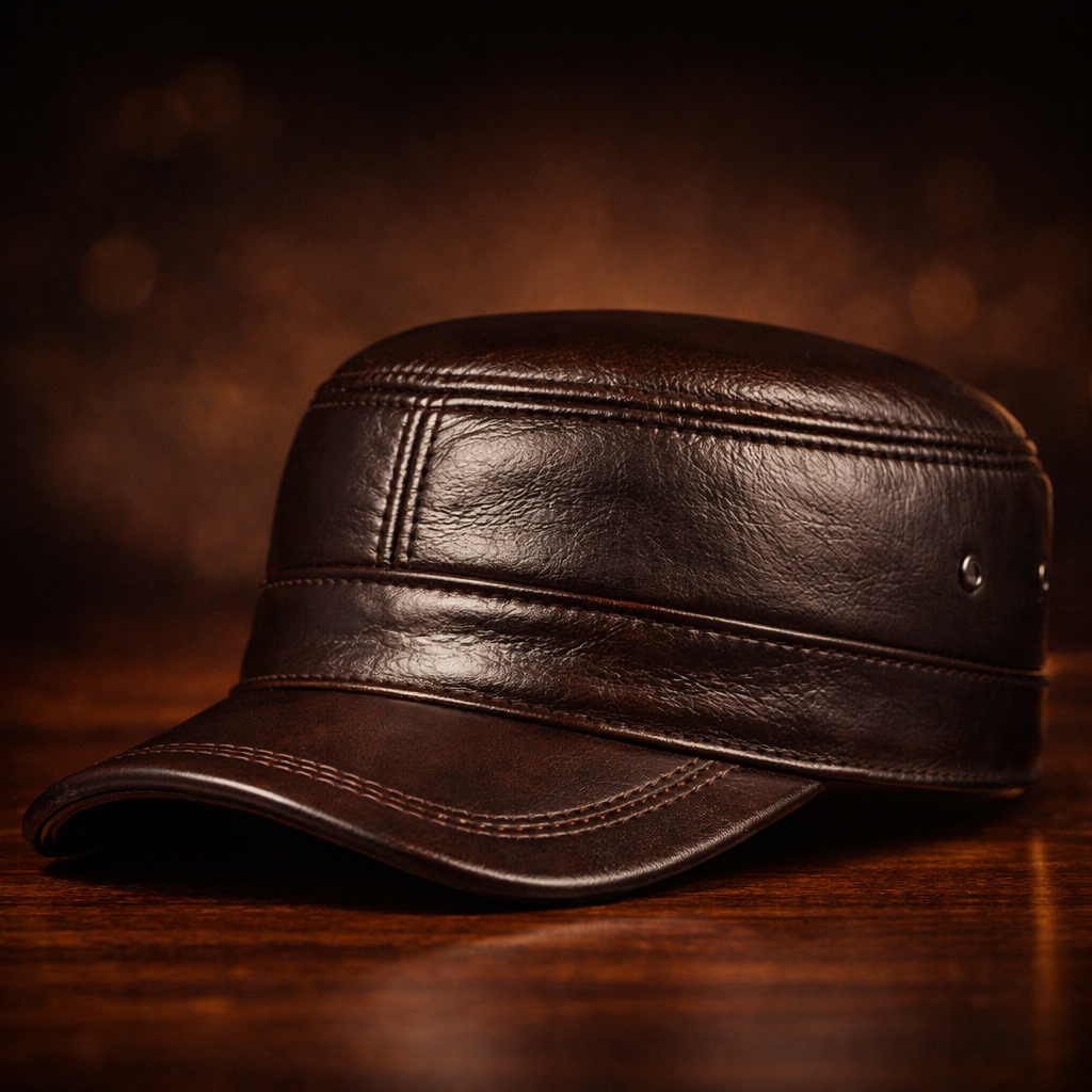 BRIAN™ | Genuine Leather Harrington Cap