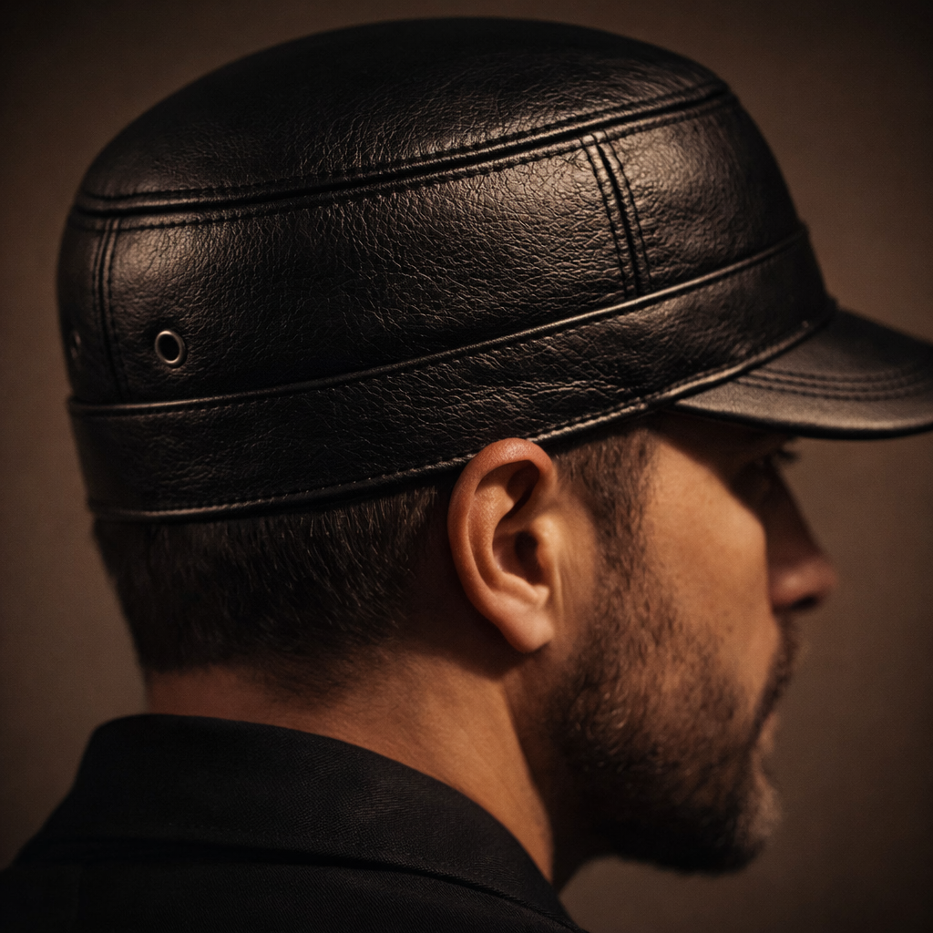BRIAN™ | Genuine Leather Harrington Cap