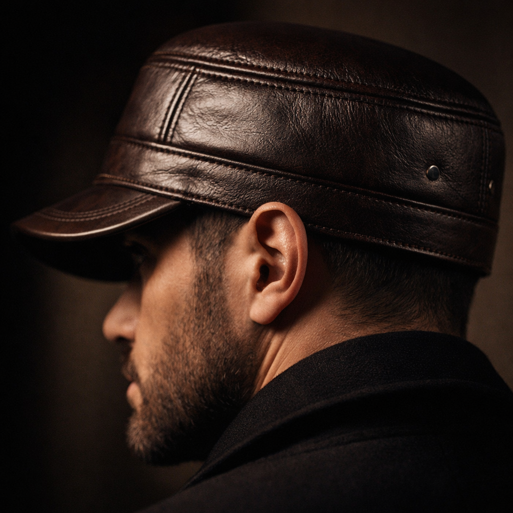 BRIAN™ | Genuine Leather Harrington Cap