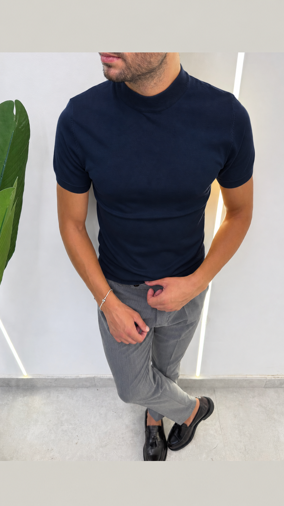BRIAN™ | Fine-Knit Mock-Neck Undershirt