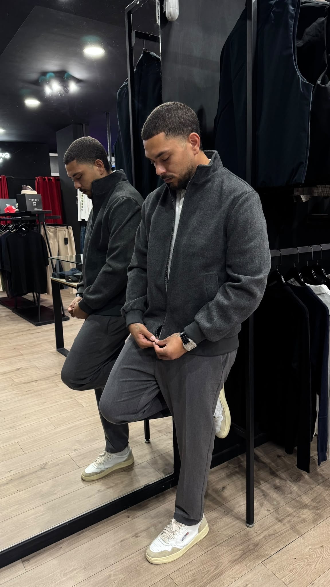 BRIAN™ | Manhattan Wool-Effect Bomber Jacket