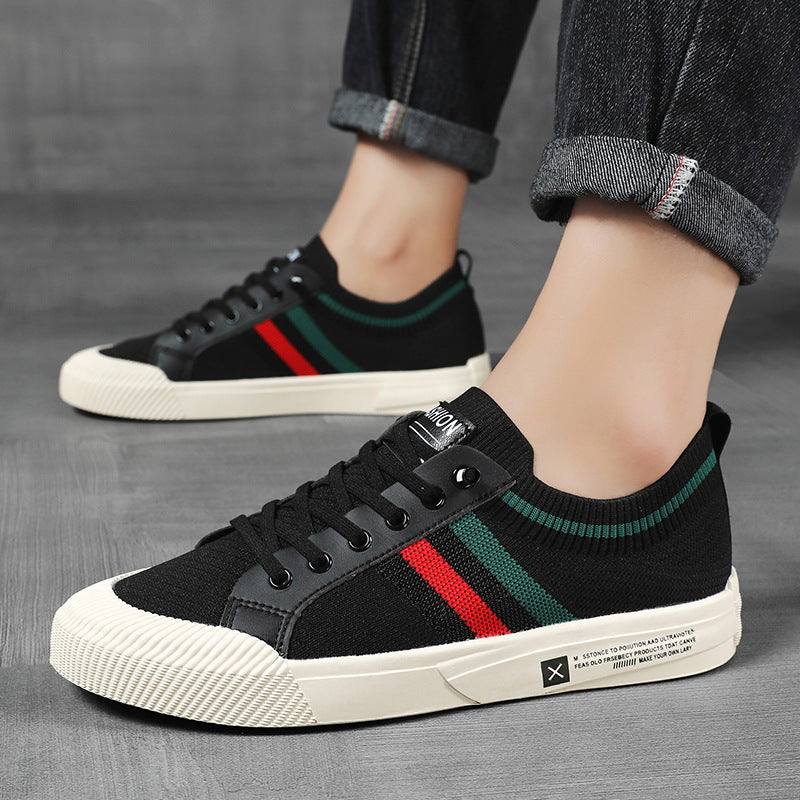 BRIAN™ | Retro Knit Canvas Trainers