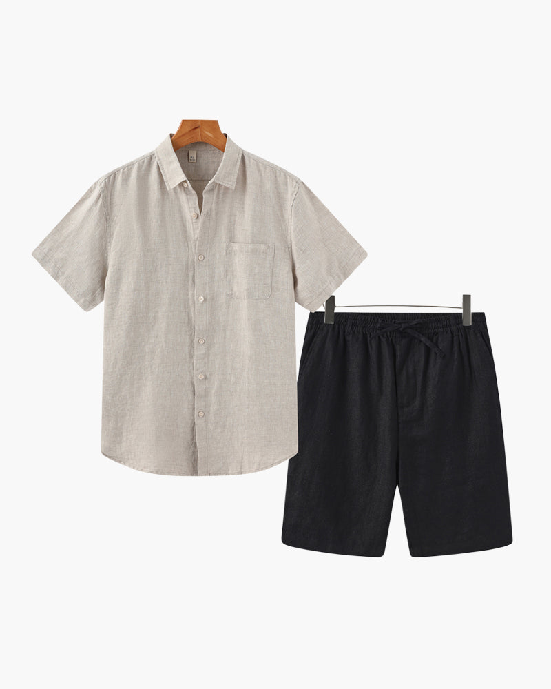 BRAIN™ | Linen set with shorts
