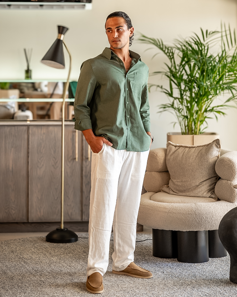 BRAIN™ | Long-sleeve linen set
