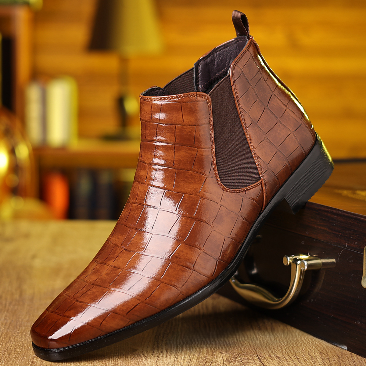 BRIAN™ | Luxury Croc Chelsea Boots