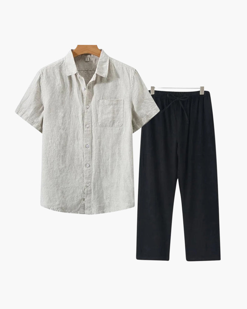 BRAIN™ | Short-sleeve linen set