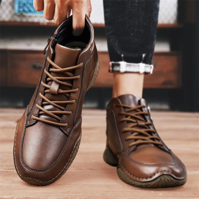 BRAIN™ | MENS LEATHER ANKLE BOOTS