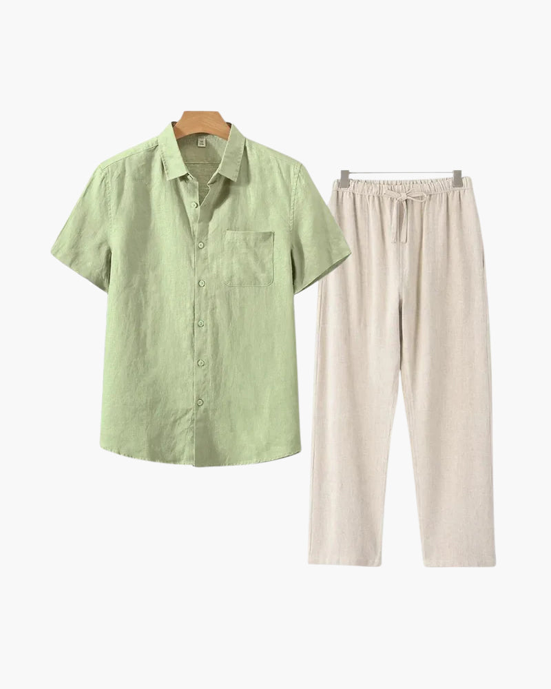 BRAIN™ | Short-sleeve linen set
