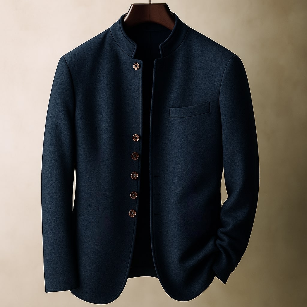 BRIAN | WOOL JACKET WITH STRAIGHT COLLAR