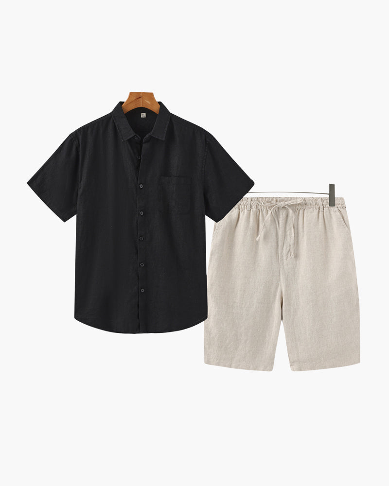 BRAIN™ | Linen set with shorts