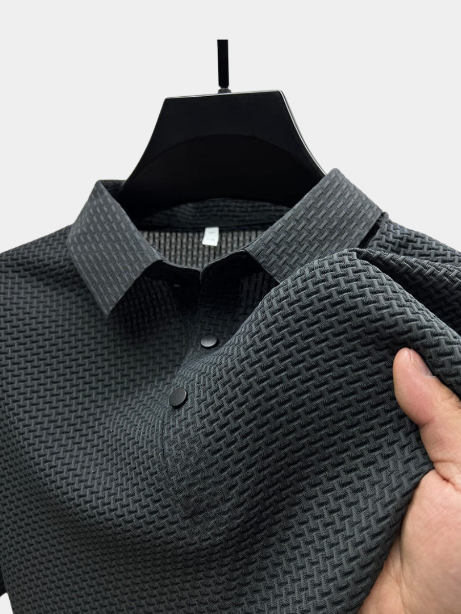 BRAIN™ | Men's Knitted Polyester Polo Shirt