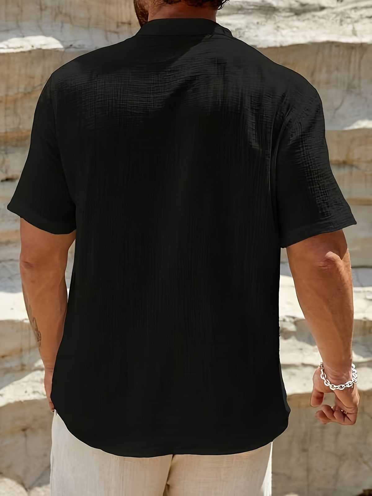 BRIAN™ | Men's Linen V-Neck Shirt