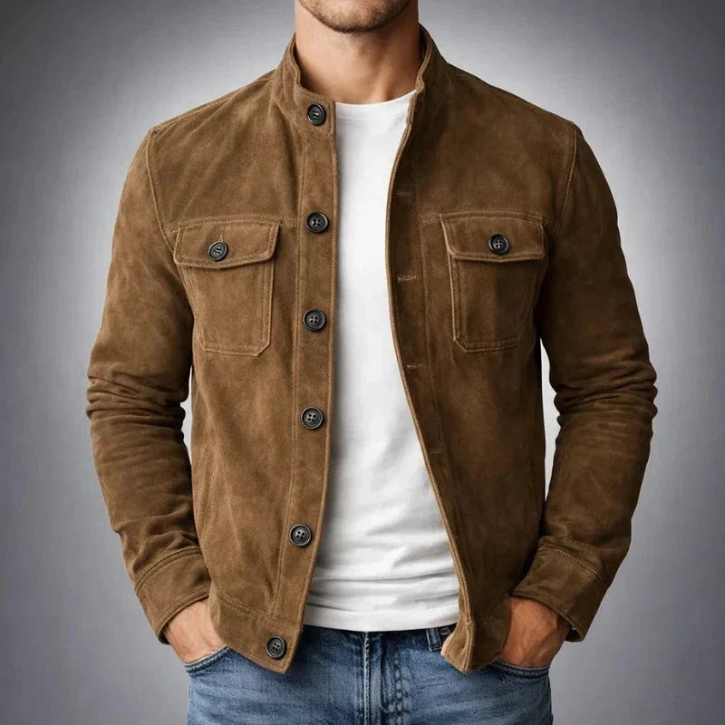 BRIAN™ | Vintage Suede Utility Jacket