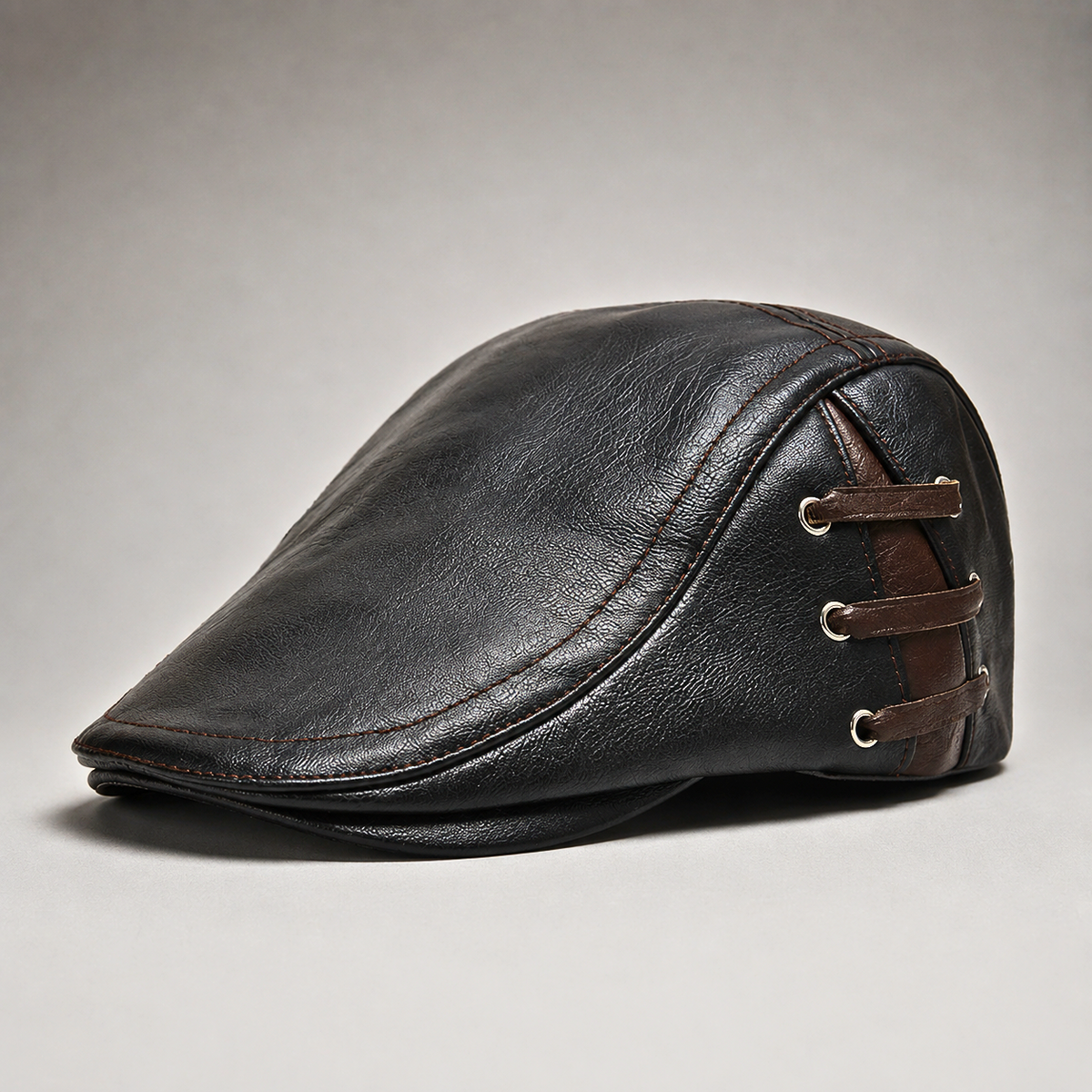 BRIAN™ | Corbin Leather Driving Cap