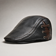 BRIAN™ | Corbin Leather Driving Cap