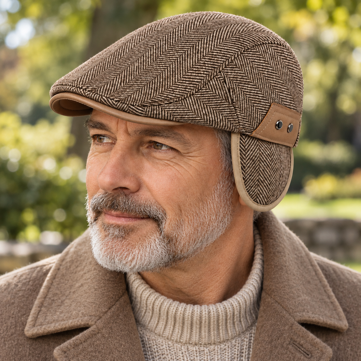 BRIAN™ | Thornton Herringbone Driving Cap