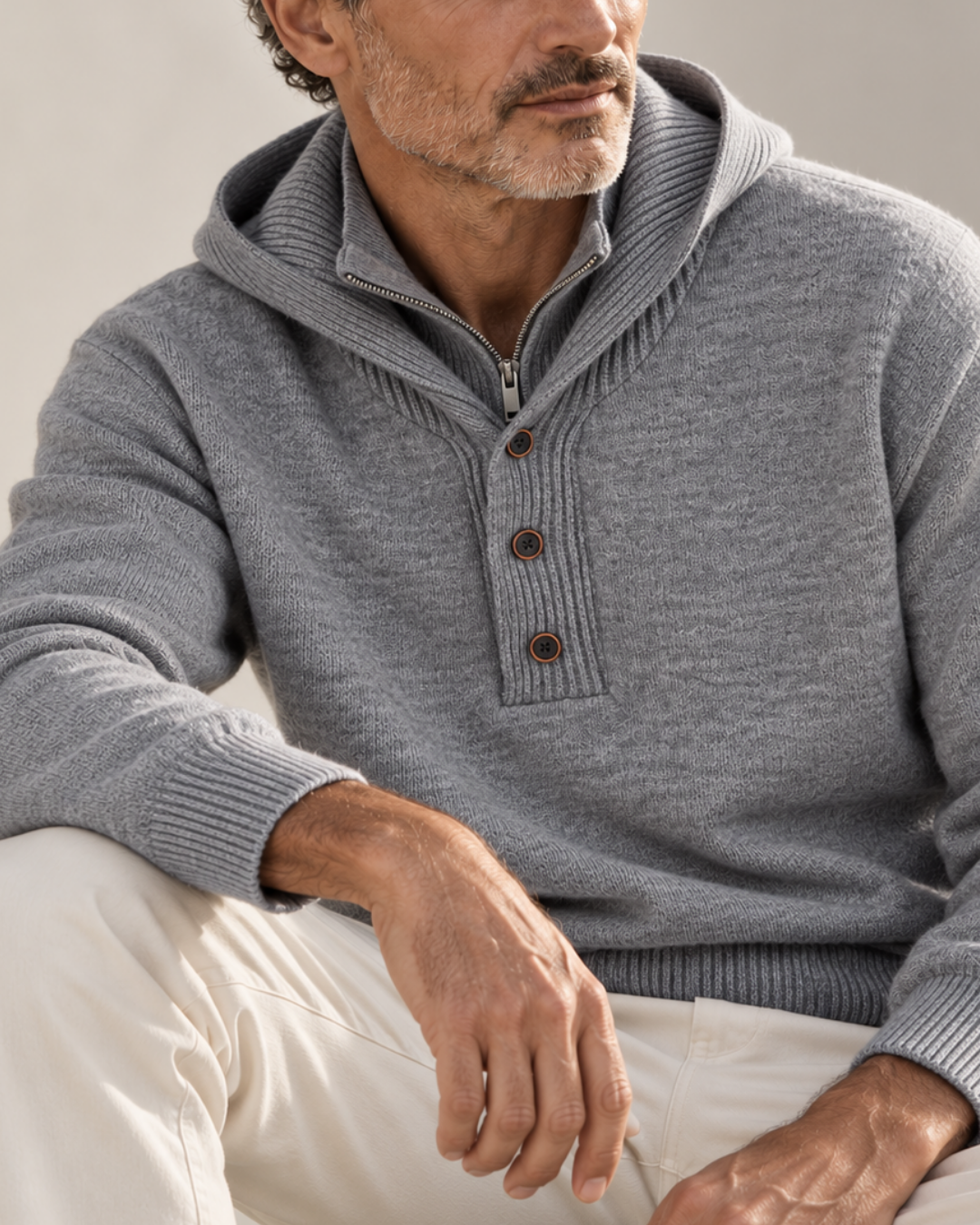 BRIAN™ | Philip Hooded Turtleneck Sweater