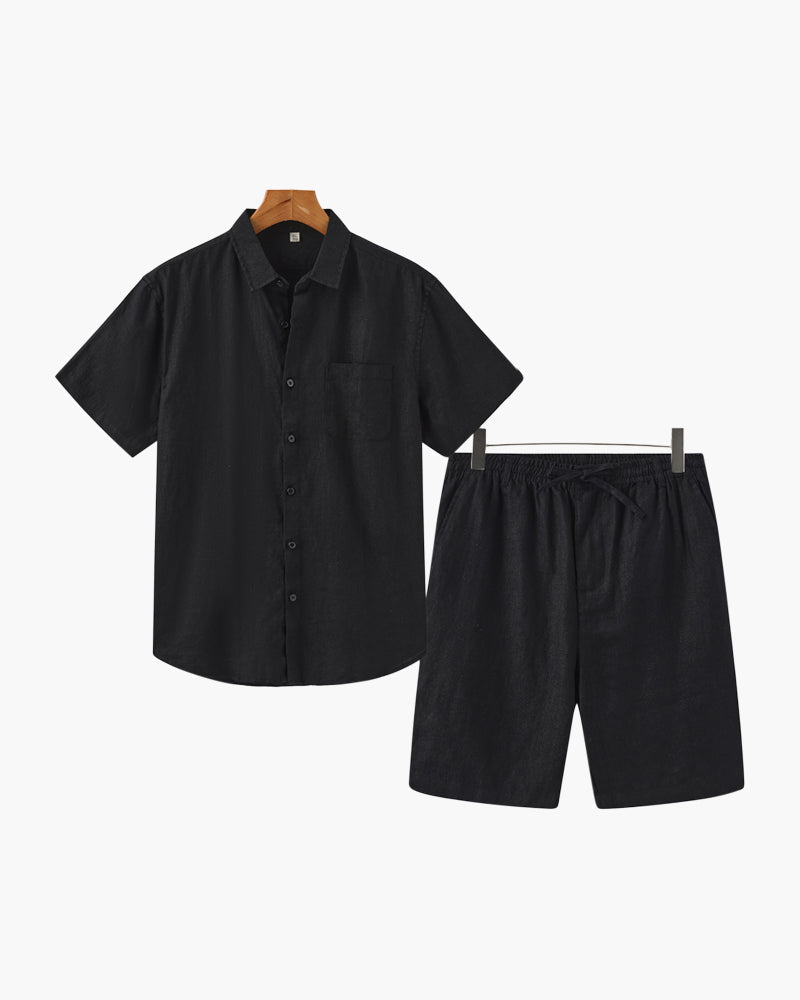 BRAIN™ | Linen set with shorts