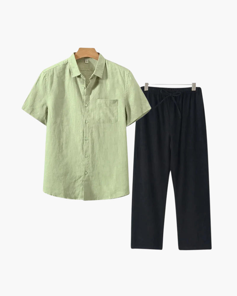 BRAIN™ | Short-sleeve linen set
