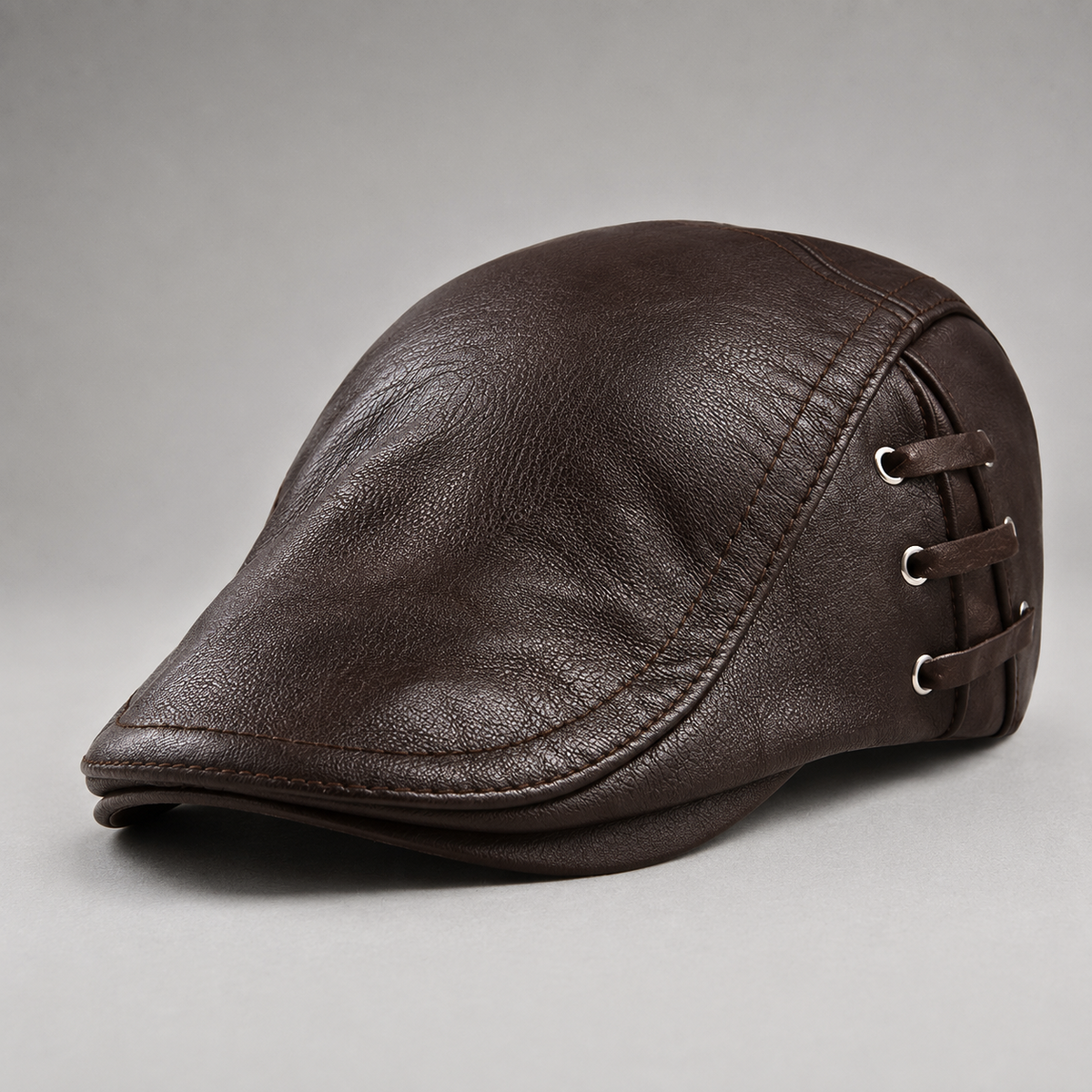 BRIAN™ | Corbin Leather Driving Cap