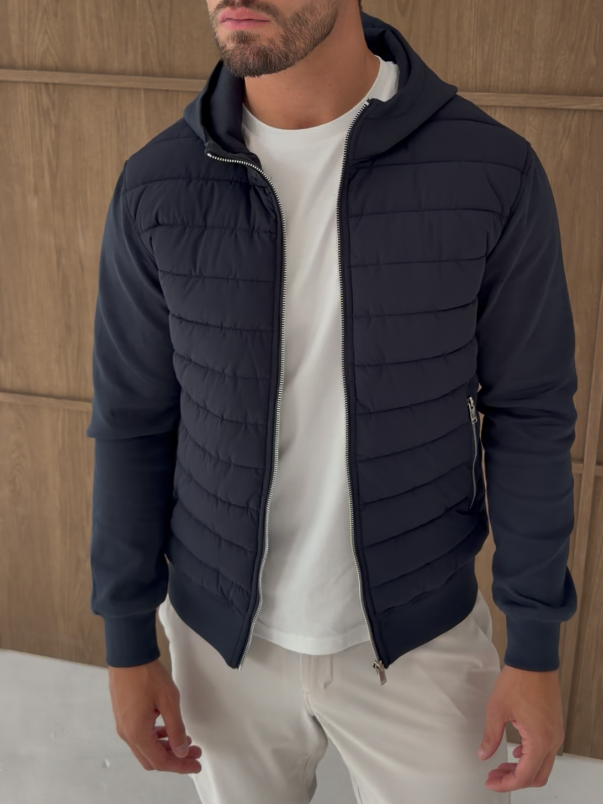 BRIAN™ | Hybrid Quilted Hooded Jacket