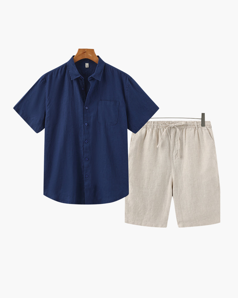BRAIN™ | Linen set with shorts