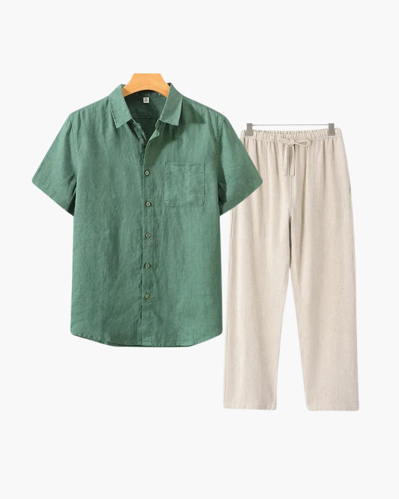 BRAIN™ | Short-sleeve linen set