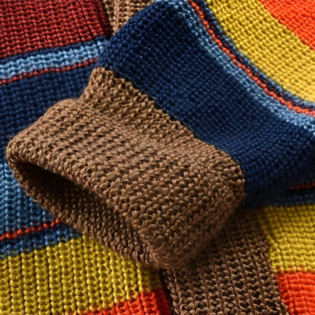 BRIAN™ | Men's Retro Striped Shawl Collar Cardigan