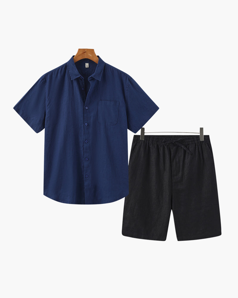 BRAIN™ | Linen set with shorts