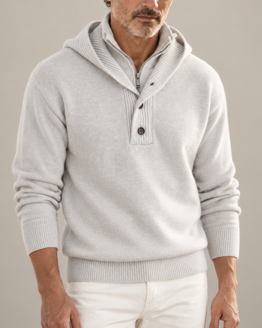 BRIAN™ | Philip Hooded Turtleneck Sweater